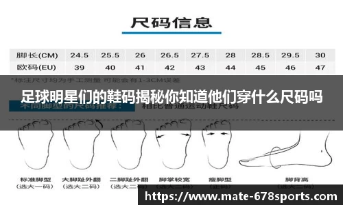 足球明星们的鞋码揭秘你知道他们穿什么尺码吗