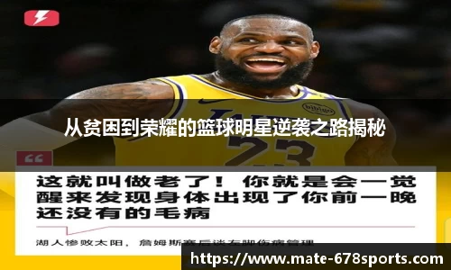 从贫困到荣耀的篮球明星逆袭之路揭秘